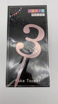 SoNice Rose Gold # 3 Cake Topper