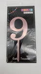 SoNice Rose Gold # 9 Cake Topper