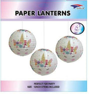SoNice Unicorn Lanterns  (3 count)