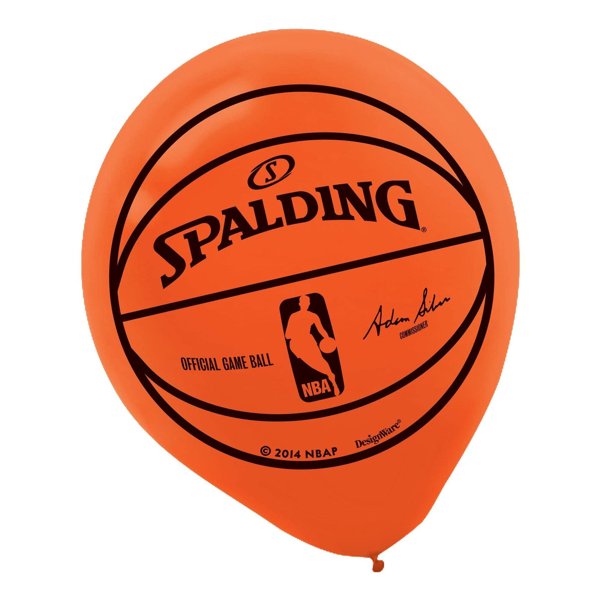 Spalding Basketball 12" Printed Latex Balloons 6ct - Amscan