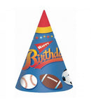 Sports 'Little Champs' Party Hats (8ct) - Amscan