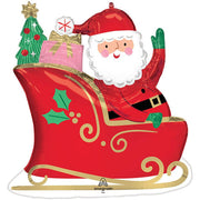 Starry Night Santa Sleigh 27″ Foil Balloon by Anagram from Instaballoons