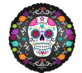 Sugar Skull & Marigolds Satin 18″ foil Balloon by Anagram from Instaballoons