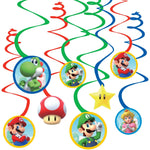 Super Mario Brothersª Value Pack Foil Swirl Decorations - Amscan