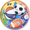 7" Paper Plates - Super Sports (8ct) - Unique