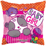 SV Baby Girl Sleepy Bear 18″ Foil Balloon by Convergram from Instaballoons