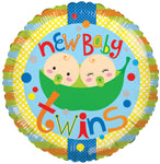 SV Baby Twins 2 Peas 18″ Foil Balloon by Convergram from Instaballoons
