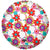 SV Deco Circles & Flowers 18″ Foil Balloon by Convergram from Instaballoons