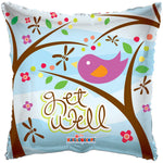 SV Get Well Cntmpry Bird 18″ Foil Balloon by Convergram from Instaballoons