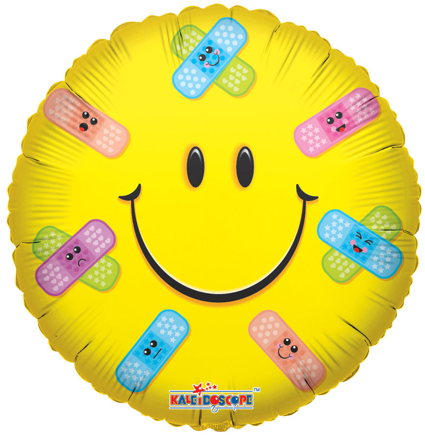 SV Smiley Band-Aids 18″ Foil Balloon by Convergram from Instaballoons