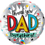 Thank You Dad for Everything 18″ Foil Balloon by Qualatex from Instaballoons