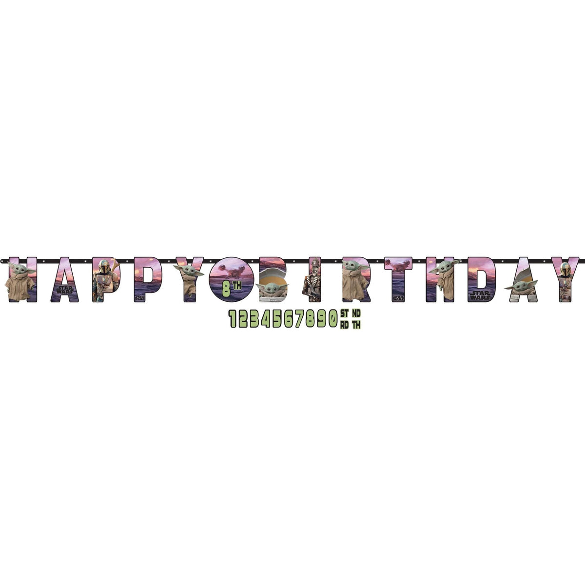 The Mandalorian - The Child Add-An-Age Jumbo Letter Banner 10ft - Amscan