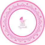 Tiny Bundle Pink Baby 10.5" Plates by Amscan from Instaballoons