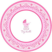 Tiny Bundle Pink Baby 10.5" Plates by Amscan from Instaballoons