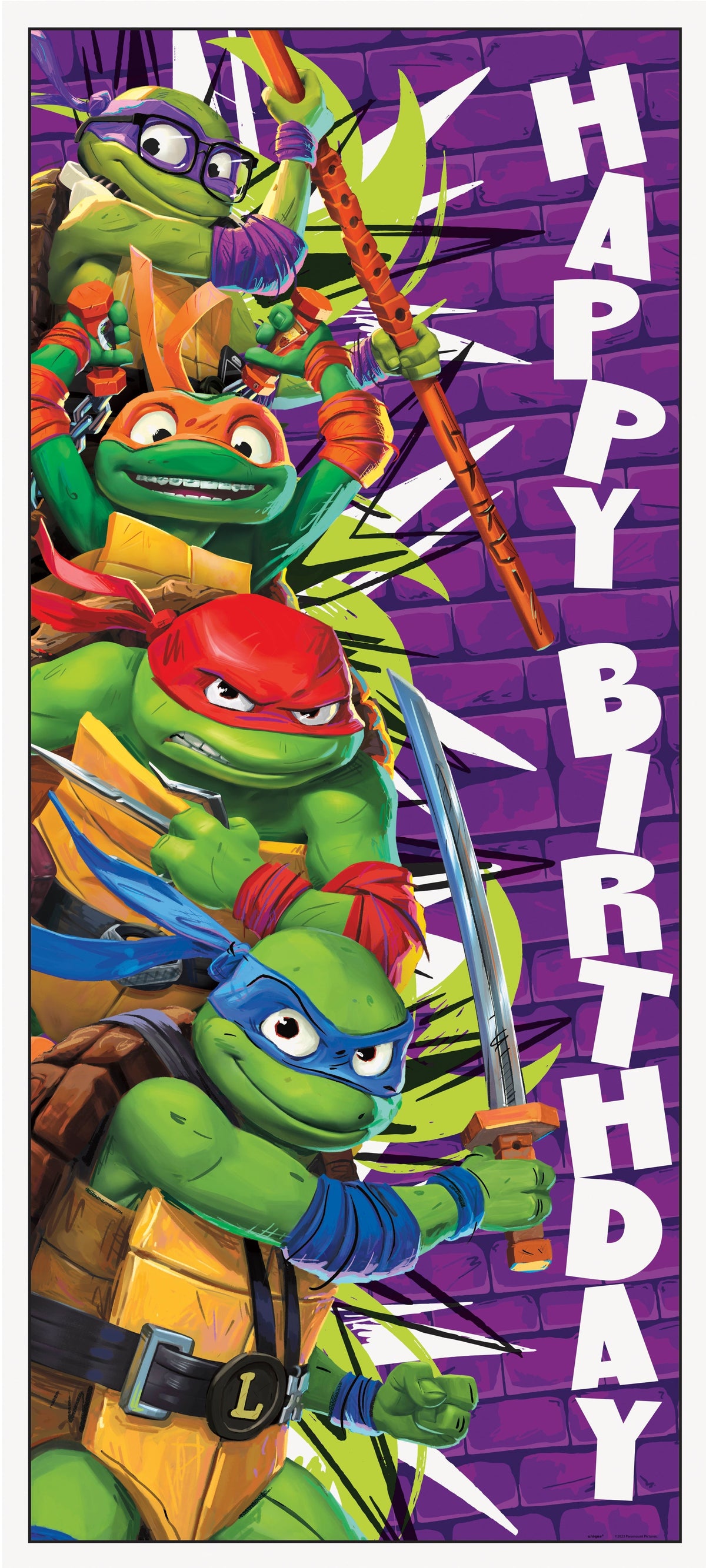 TMNT Mayhem Birthday Door Poster  by Unique from Instaballoons