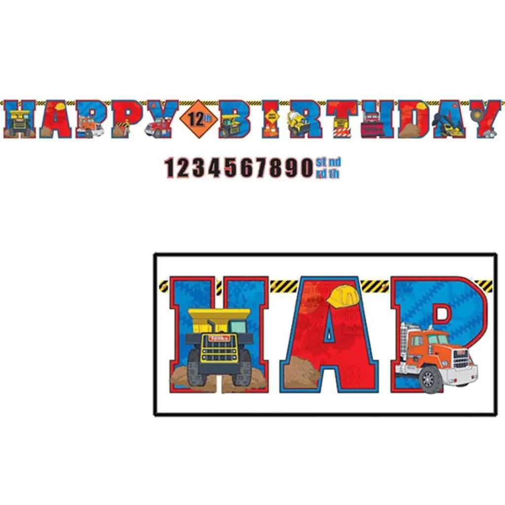 10' Banner - Tonka Construction Happy Birthday
