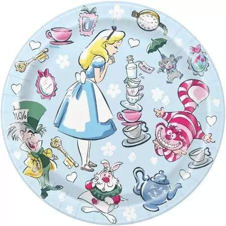 Unique Alice in Wonderland Plates  7″ (8 count)