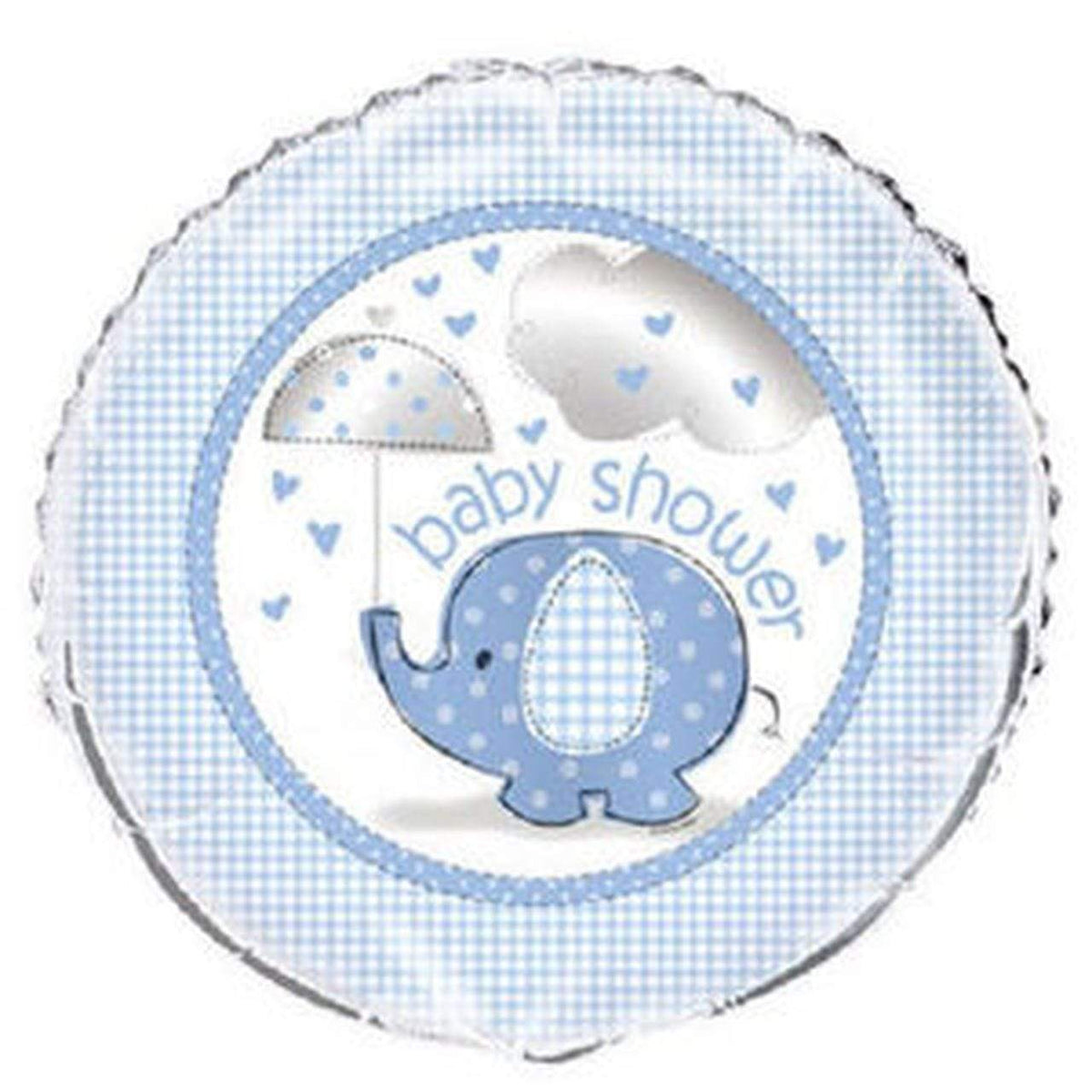 Unique Baby Shower Blue Umbrellaphants 18″ Balloon