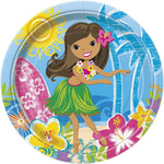 Unique Hula Beach Hawaii Luau Paper Plates 9″ (8 count)