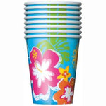 Unique Hula Beach Party 9oz Paper Cups (8 count)