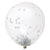 Clear Latex Balloons with Silver Confetti — 12″ Latex (pack of 6)