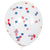 Unique Latex Clear with Red White Blue Star Confetti 16″ Latex Balloons (5 count)