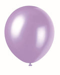 Unique Latex Lavender Pearlized 12″ Latex Balloons (8)