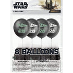 Unique Latex Star Wars Baby Yoda Mandalorian 12″ Latex Balloons (8 count)