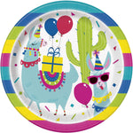 Unique Llama Birthday Round Dinner Plates 9″ (8 count)