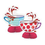 Unique Mad Hatter Tea Party Mini Honeycomb Decorations 4ct (4 count)