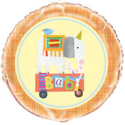 Baby 18" Round Foil Balloon with Cute Elephant Animals