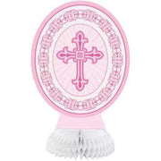 Unique Mylar & Foil Pink Red Cross Honey Comb Deco Balloons (3 count)