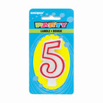 Number 5 Deluxe Shape Birthday Candle