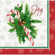 Candy Cane Christmas Napkins 5″ (16 count)