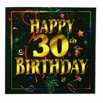 Unique Party Supplies Birthday Brilliance 30th Napkins  (16 count)