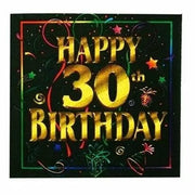 Unique Party Supplies Birthday Brilliance 30th Napkins  (16 count)