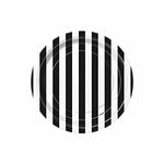 Unique Party Supplies Black Stripes Plates 7″