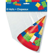 Unique Party Supplies Bldg Blocks Party Hats (8 count)