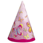 Unique Party Supplies Butterflies & Dragonflies Party Hats (8 count)