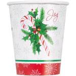 Unique Party Supplies Candy Cane 9oz Cups (8 count)