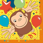 Unique Party Supplies Curious George Beverage Napkins Beverage Napkins Balloons (16 count)