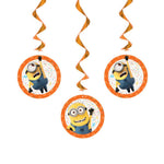 Unique Party Supplies Despicable Me 3 Swirl Decorations  (3 count)