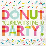 Unique Party Supplies Donut Party Beverage Napkins (16 count)