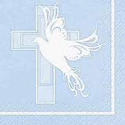 Unique Party Supplies Dove Cross Blue Sml Npkn (16 count)