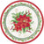 Unique Party Supplies Festive Poinsettia Christmas Plates 7″ (8 count)