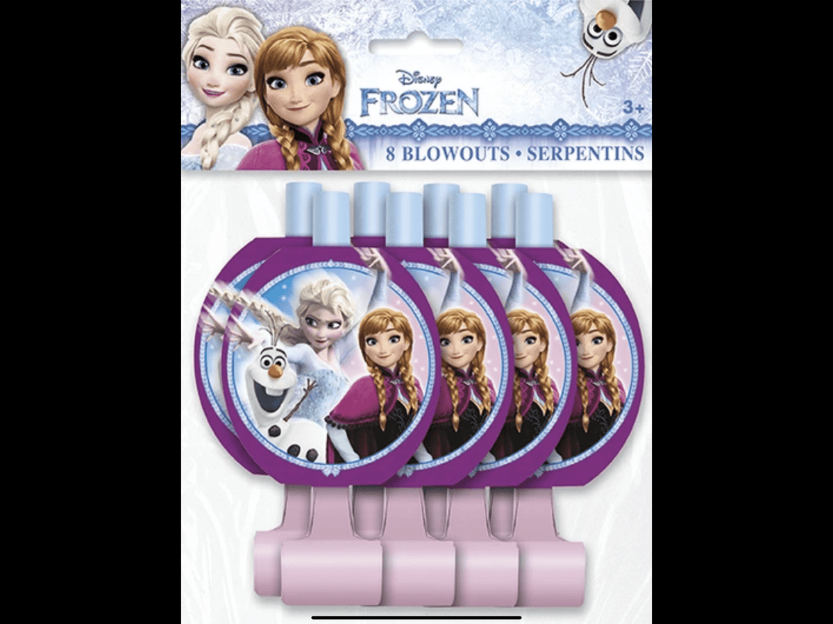 Unique Party Supplies Frozen Blowouts Unique 8 count