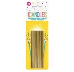 Unique Party Supplies Gold Metallic Candles (18 count)