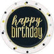 Metallic Gold Silver Happy Birthday Plates 7″ (8 count)