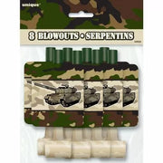 Unique Party Supplies Military Camo Blowouts (8 count)