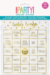 Unique Party Supplies Oh Baby Gold Bingo Kit (8 count)